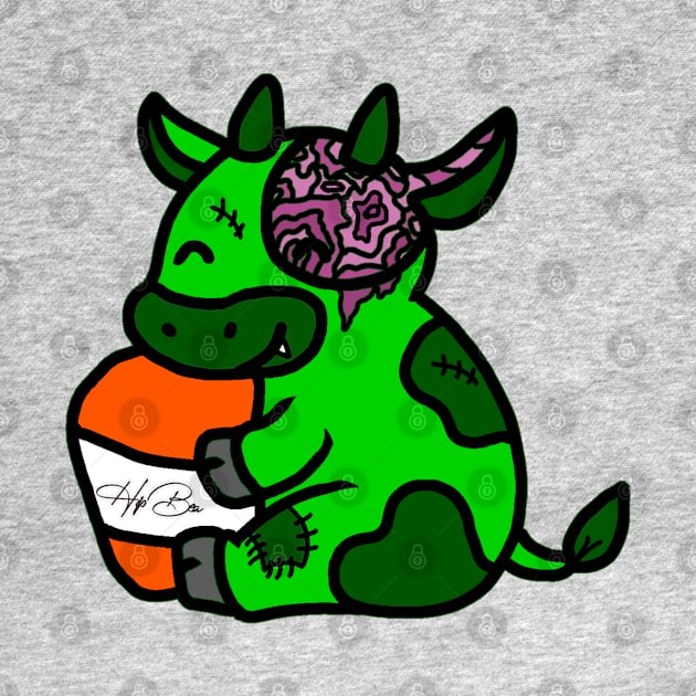 Zombie Cow by HipBeaDoodles